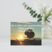 Neem een kans briefkaart (Staand voorkant)