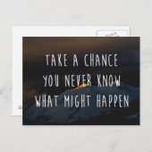 Neem een Kans Motivatie Citaat Briefkaart (Voorkant / Achterkant)