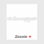 Neem een Kans op de Sticker van de Vinyl van de Do (Vel)