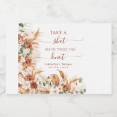 Neem een kans We binden de knoop gunst bruiloft Likeurfles Etiket (Enkel label)