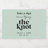 Neem een kans We binden de knoop Verloving gunst Likeurfles Etiket (Enkel label)