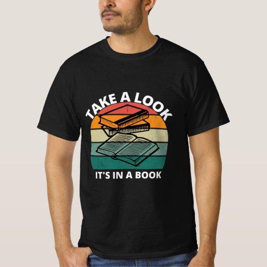 Neem een kijkje Het zit in een boek T-shirt - Read (Voorkant)