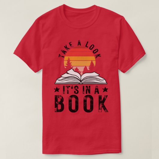 Neem een kijkje in het boek 6 t-shirt (Design voorkant)