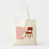 NEEM EEN KLAPSTOEL MEE TOTE BAG (Voorkant)