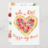 Neem een klein stukje pizza van mijn hart feestdagenkaart (Voorkant / Achterkant)