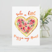 Neem een klein stukje pizza van mijn hart feestdagenkaart (Staand voorkant)