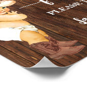 Neem een kleine Cowboy Baby shower Poster (Hoek)