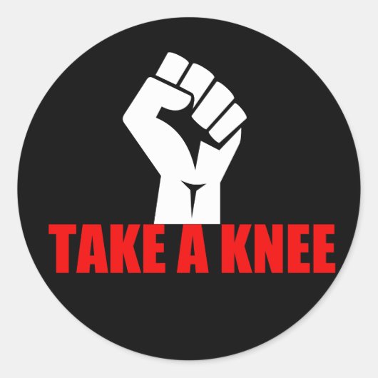 Neem een knie ronde sticker (Voorkant)