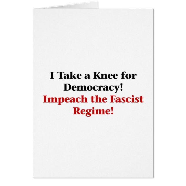 Neem een knie voor democratie (Voorkant)