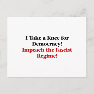 Neem een knie voor democratie briefkaart