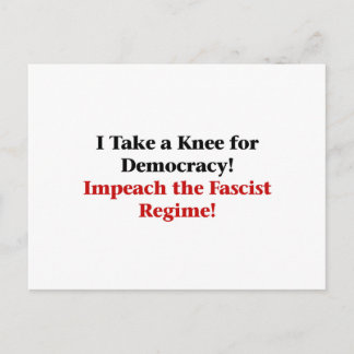 Neem een knie voor democratie briefkaart