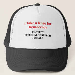 Neem een knie voor democratie — vrijheid van menin trucker pet