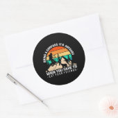 Neem een kompas die je vrienden kan eten ronde sticker (Envelop)