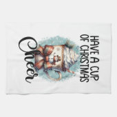 Neem een kopje kerst Cheer Theedoek (Horizontaal)