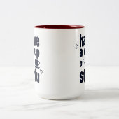 Neem een kopje STFU sarcasme sarcastische koffie l Tweekleurige Koffiemok (Center)