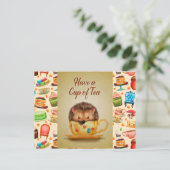 Neem een kopje thee briefkaart (Staand voorkant)