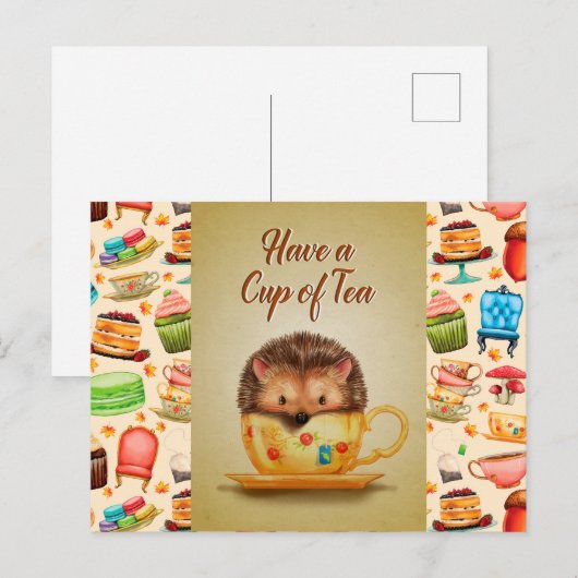 Neem een kopje thee briefkaart (Voorkant / Achterkant)