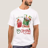 Neem een kopje vrolijke kerst Mannen T-shirt (Voorkant)