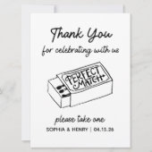 Neem een lucifersbord | Huwelijk Dank u (Voorkant)