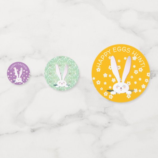 Neem een mand voor de kinderen om eieren te verzam confetti (Voorkanten)