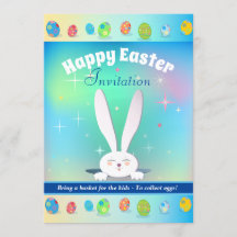 Neem een mand voor de kinderen om eieren te verzam