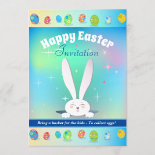 Neem een mand voor de kinderen om eieren te verzam kaart