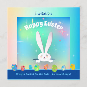 Neem een mand voor de kinderen om eieren te verzam kaart