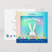 Neem een mandje voor de kinderen om paaseieren te  kaart (Voorkant / Achterkant)