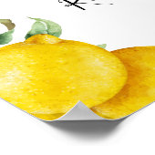 Neem een masker bord met citroenen poster (Hoek)