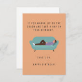 Neem een Nap Birthday-kaart (Voorkant / Achterkant)