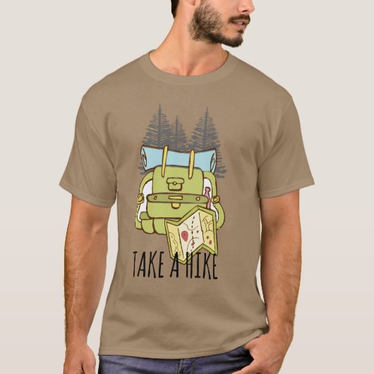 Neem een Natuur van de Camping van het Hiking van T-shirt (Voorkant)