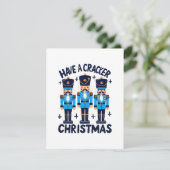 Neem een notenkraker kerst informatiekaartje (Staand voorkant)