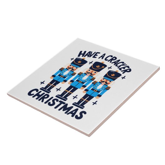 Neem een notenkraker kerst tegeltje (Zijkant)