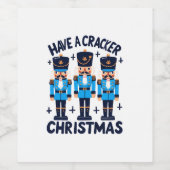 Neem een notenkraker kerst wijn etiket (Enkel label)