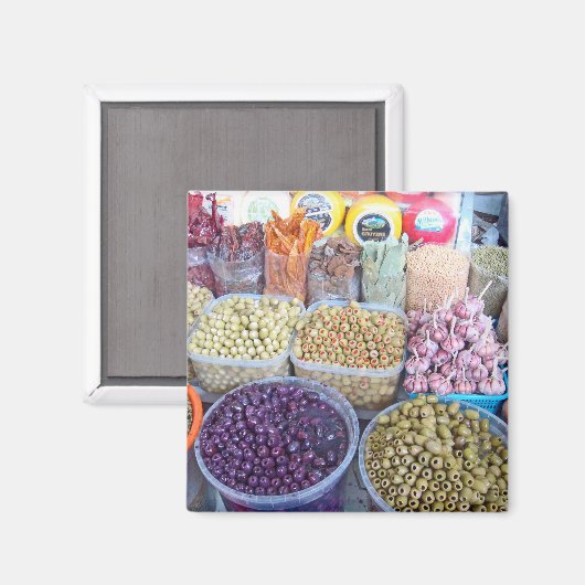 Neem een olijf magneet (Voorkant / Achterkant)