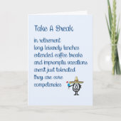 Neem een Onderbreking - een grappig Kaart (Voorkant)