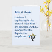 Neem een Onderbreking - een grappig Kaart (Gele Bloem)