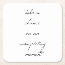 Neem een Onderzetter van de Kans van het Papier