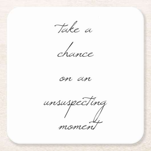 Neem een Onderzetter van de Kans van het Papier (Voorkant)