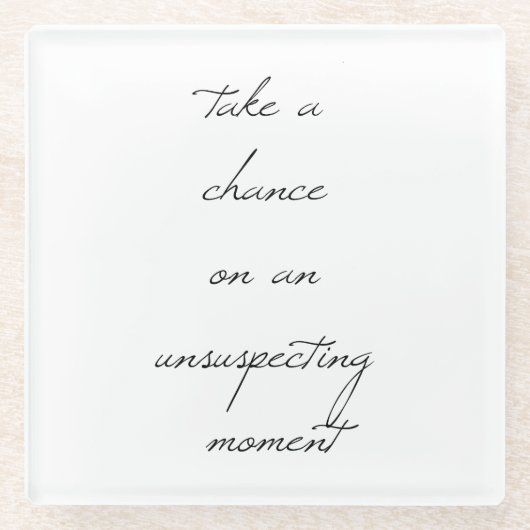 Neem een Onderzetter van het Glas van de Kans (Voorkant)