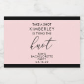 Neem een opgerold Bachelorette bedrukte mini Likeurfles Etiket (Enkel label)
