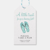 Neem een paar Teenslippers bruiloft Cadeaulabel (Voorkant)