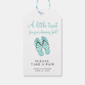 Neem een paar Teenslippers bruiloft Cadeaulabel (Achterkant)