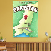 Neem een Pakistaanse reisposter mee Canvas Afdruk (Insitu (Woonkamer))