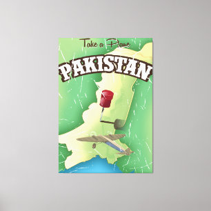 Neem een Pakistaanse reisposter mee Canvas Afdruk