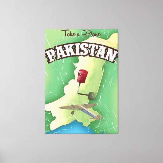 Neem een Pakistaanse reisposter mee Canvas Afdruk (Voorkant)
