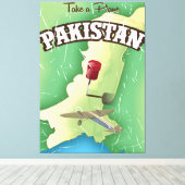 Neem een Pakistaanse reisposter mee Canvas Afdruk (Insitu (Houten vloer))