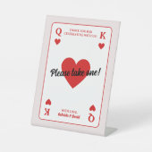 Neem een partij gunsten koppels douche reclamebord met voetstuk (Voorkant)