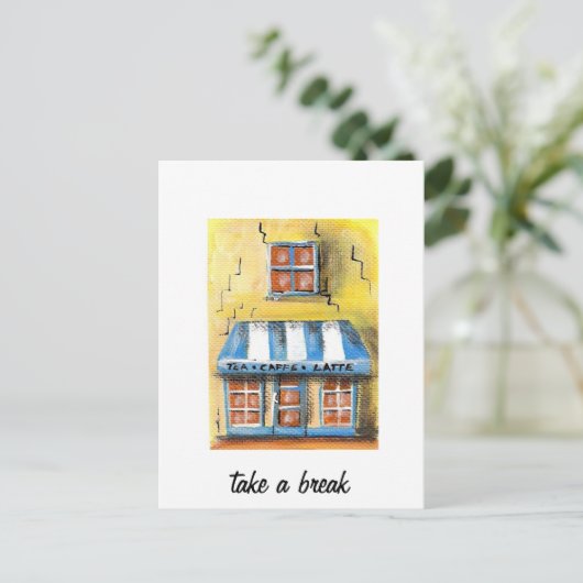 Neem een pauze briefkaart (Staand voorkant)