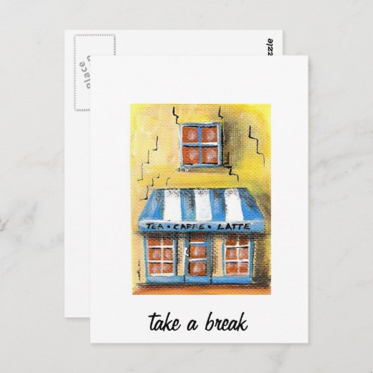 Neem een pauze briefkaart (Voorkant / Achterkant)